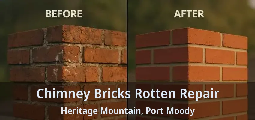 Chimney Bricks Rotten Repair Heritage Mountain, Port Moody - BC