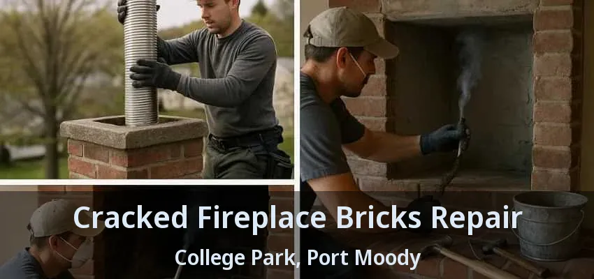 Cracked Fireplace Bricks Repair College Park, Port Moody - BC