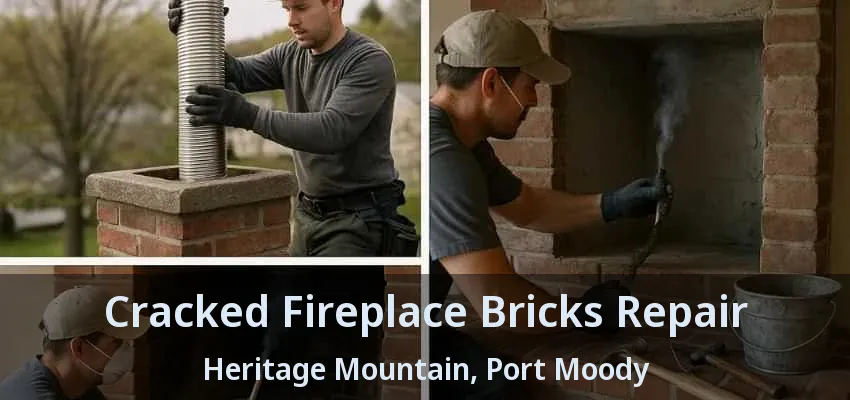 Cracked Fireplace Bricks Repair Heritage Mountain, Port Moody - BC