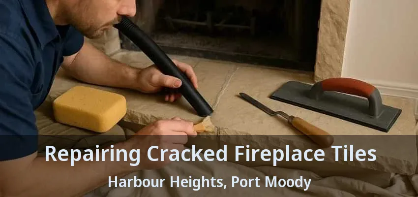 Repairing Cracked Fireplace Tiles Harbour Heights, Port Moody - BC